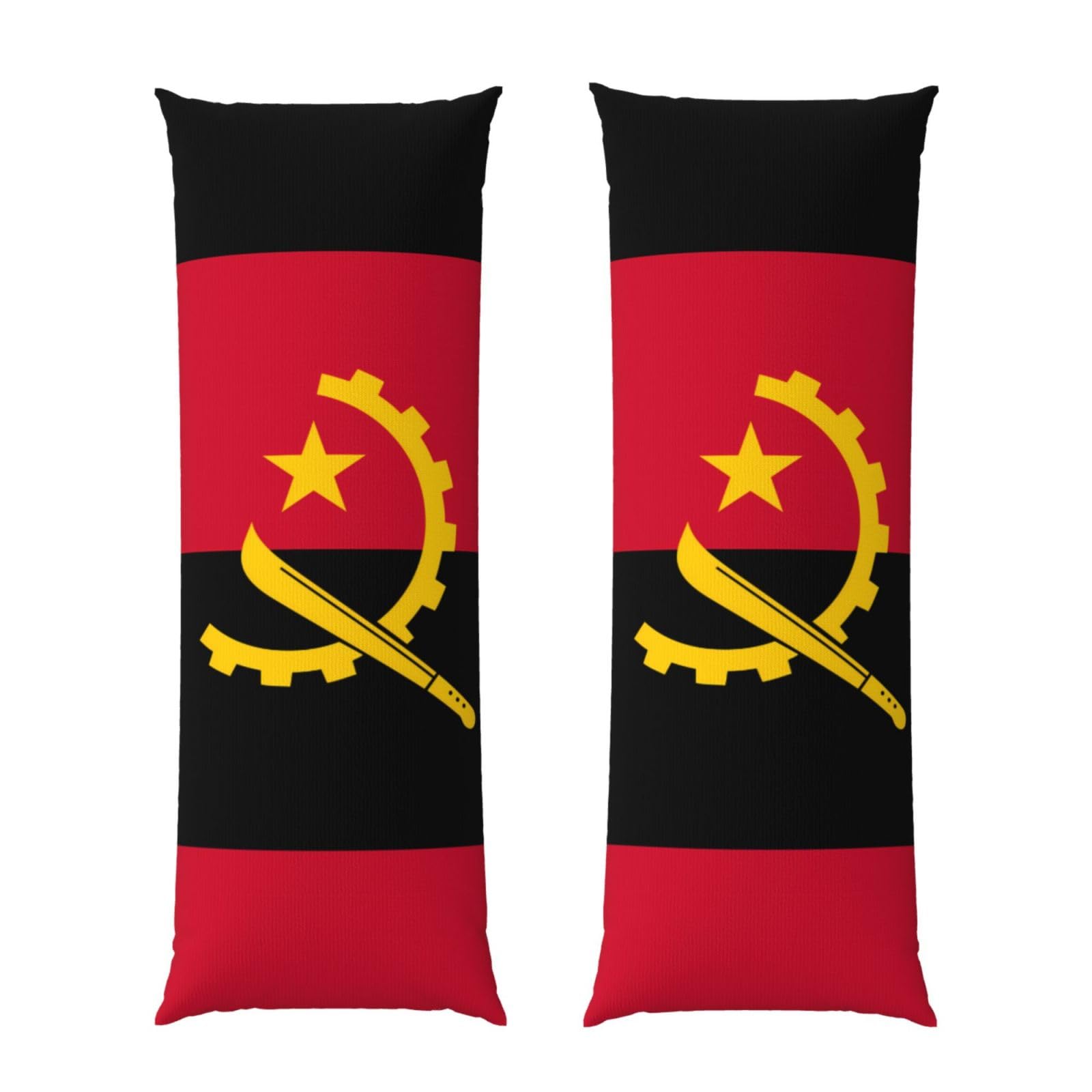 Angola Flag Long Body Pillowcase 20x60in â€“ Luxurious and Cozy Pillowcase for Extra-Long Body Pillows