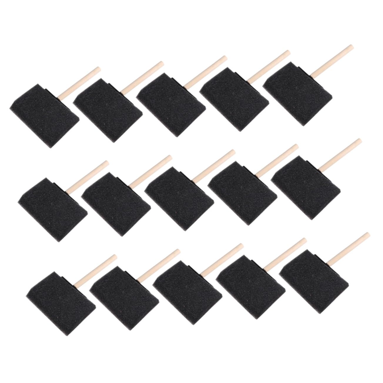 jojofuny 15Pcs Sponge Brush Portable Painting Sponges with Comfortable Handles for Art Craft and Early Childhood Education Activities