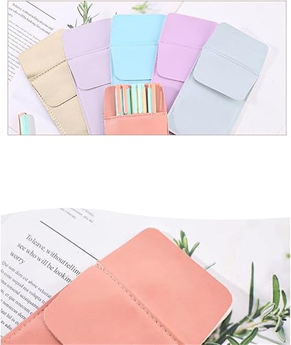 Miniatura 2 de Protector de bolsillo de cuero para bolígrafos, organizador de bolsillo de doble almacenamiento, funda para bolígrafos, camisas, abrigos de