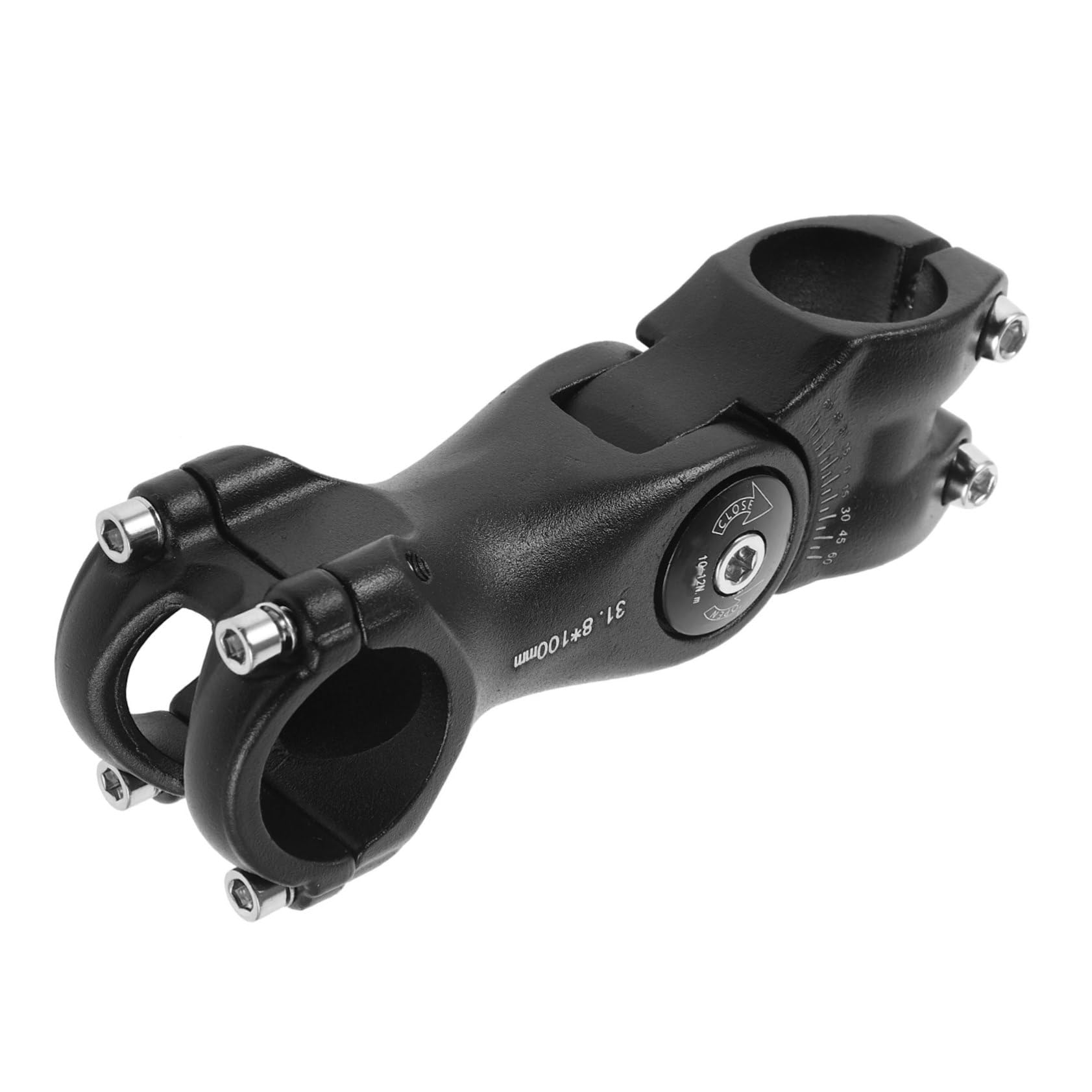 Sosoport Manubrio Regolabile Montagna Reser per Manubrio per Biciclette alzate ergonomico Montante per Mountain Bike Attacco Manubrio Bici Lega di Alluminio Black