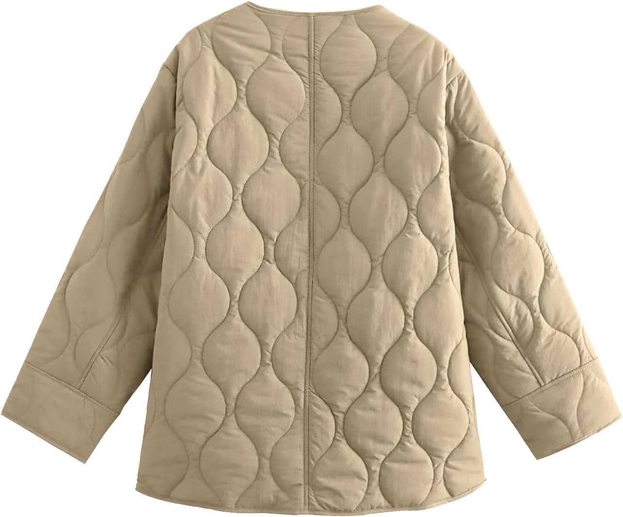 PEHMEA Women's Oversized Lightweight Quilted Jacket Button Down Fall Winter Coats Puffer Padded with Pockets - Image 5