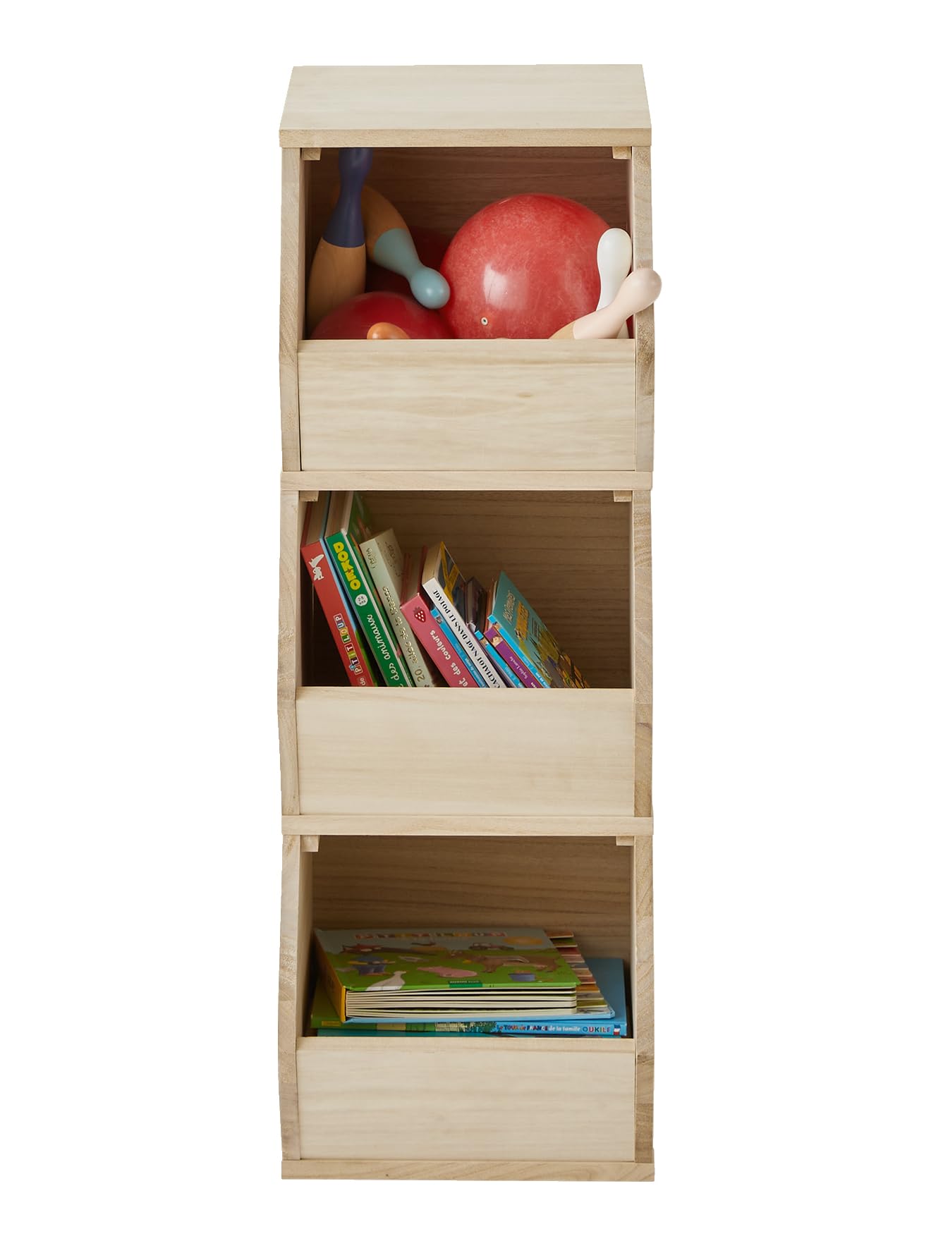 VERTBAUDET Meuble Vertical 3 Bacs Toys Enfant Bois bois TU