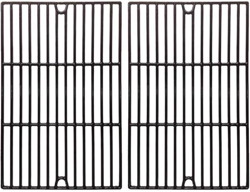 Replacement Porcelain Cast Iron Cooking Grids for Nexgrill, Perfect Flame, Kenmore and Weber Genesis e-320, e-320 2007, e310, e310 2007, Gas Grill Models, Set of 2