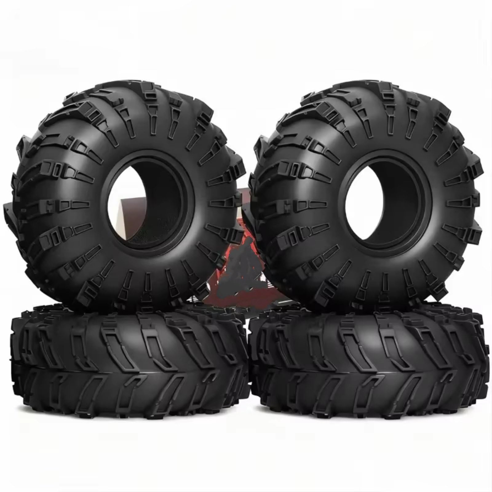 Ricambi Crawler RC Hellhounds Pneumatici In Gomma Da 2.2Pollici 140x55mm Per Wraith Rr10 Per Scx10 H8h Per Wrangler 1/8-1/10 RC Crawler Auto Aggiornamenti Parti