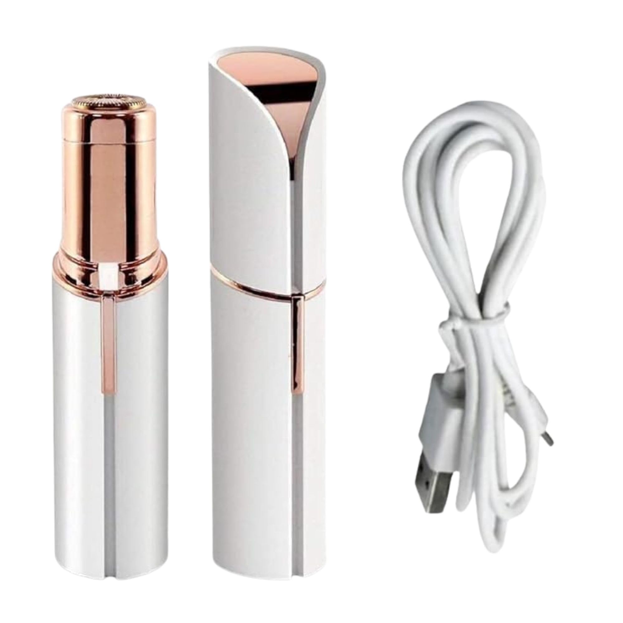 Flawless Facial Hair Remover for Women USB Rechargeable Mini Epilator Painless Electric Face Shaver Portable Eyebrow Upper Lip Chin Hair Trimmer Compact Beauty Care Device for Smooth Skin