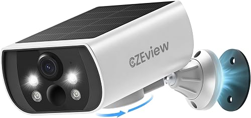 3K 5MP Caméra Surveillance WiFi Extérieure sans Fil Sola CZEview