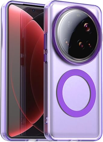 Pzwoxukhov Compatible with Xiaomi 15 Ultra Case Cover,Compatible with Magsafe,Shockproof Magnetic Phone Case,Compatible with Xiaomi 15 Ultra Case Purple