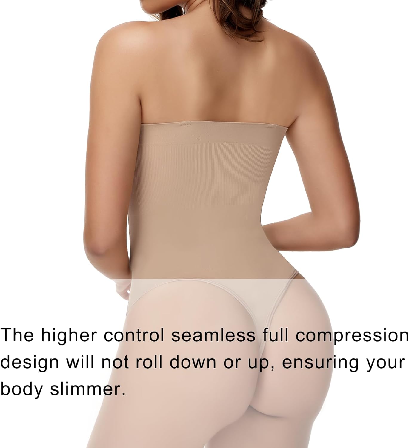 Strapless Shapewear Thong for Women Tummy Control Tube Top Bodysuits One Piece Leotard - Image 2
