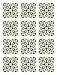 Panorama Stickers Carrelage Adhésif Cuisine Salle de Bain 48 Pièces de 15x15 cm Tuile Kaléidoscope Oriental Vert - Autocollant adhésif en Vinyle pour Carreaux muraux - Sticker Autocollant Carrelage