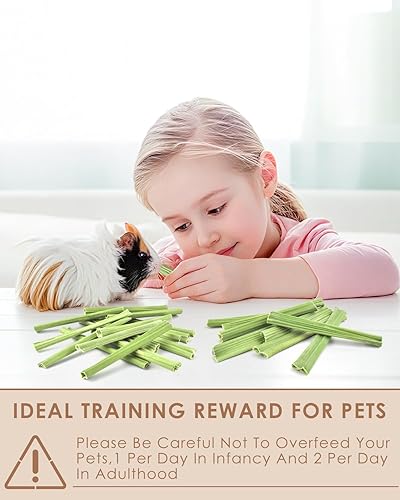 Bissap 35PCS Rabbit Chew Sticks, Natural Papaya Stems Bunny Chews Treats for Rabbit Hamster Chinchilla Guinea Pig Small Animals Organic Molar Chewing Snack(25 PCS)