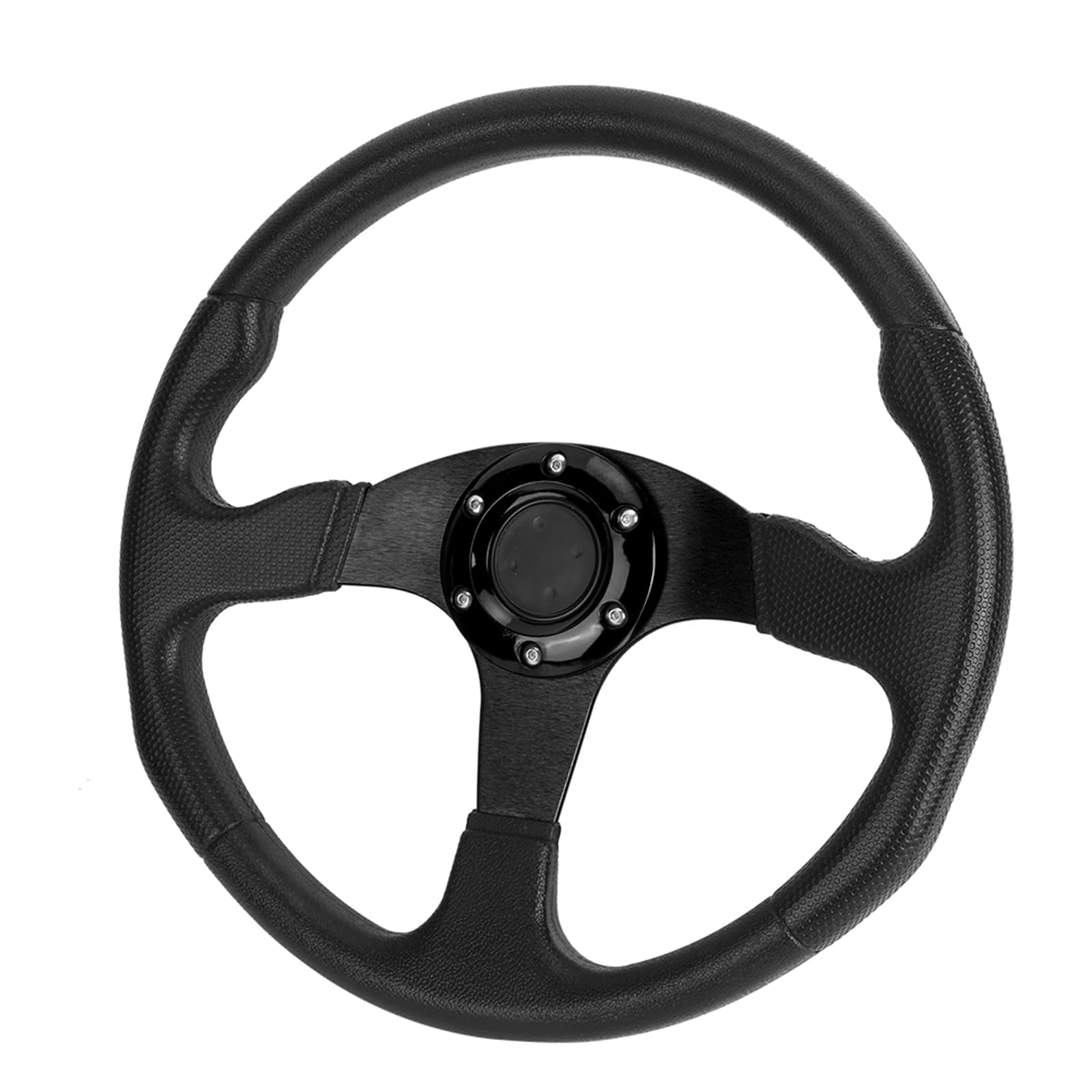 Tissting Volante Deportivo, Universal Volante Profundo 350mm/14in Aleación Aluminio PU 6 Pernos Ligero Cómodo para Vehículos Modificados Carreras Conducción Deportiva