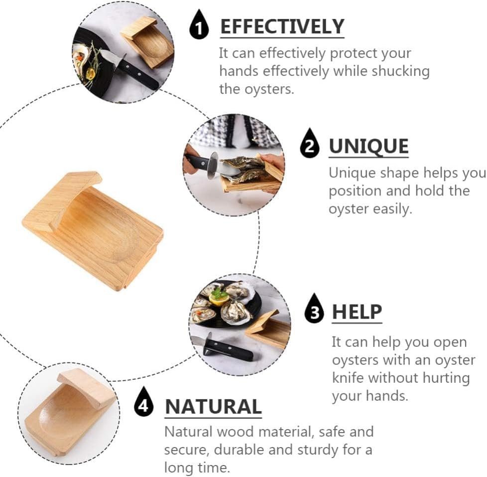 Miniatura 3 de Abrazadera de shucking de ostras, juego de desmenuzador de cuchillos de ostras, herramienta abridor de ostras, abrazadera de shucking de ostras,