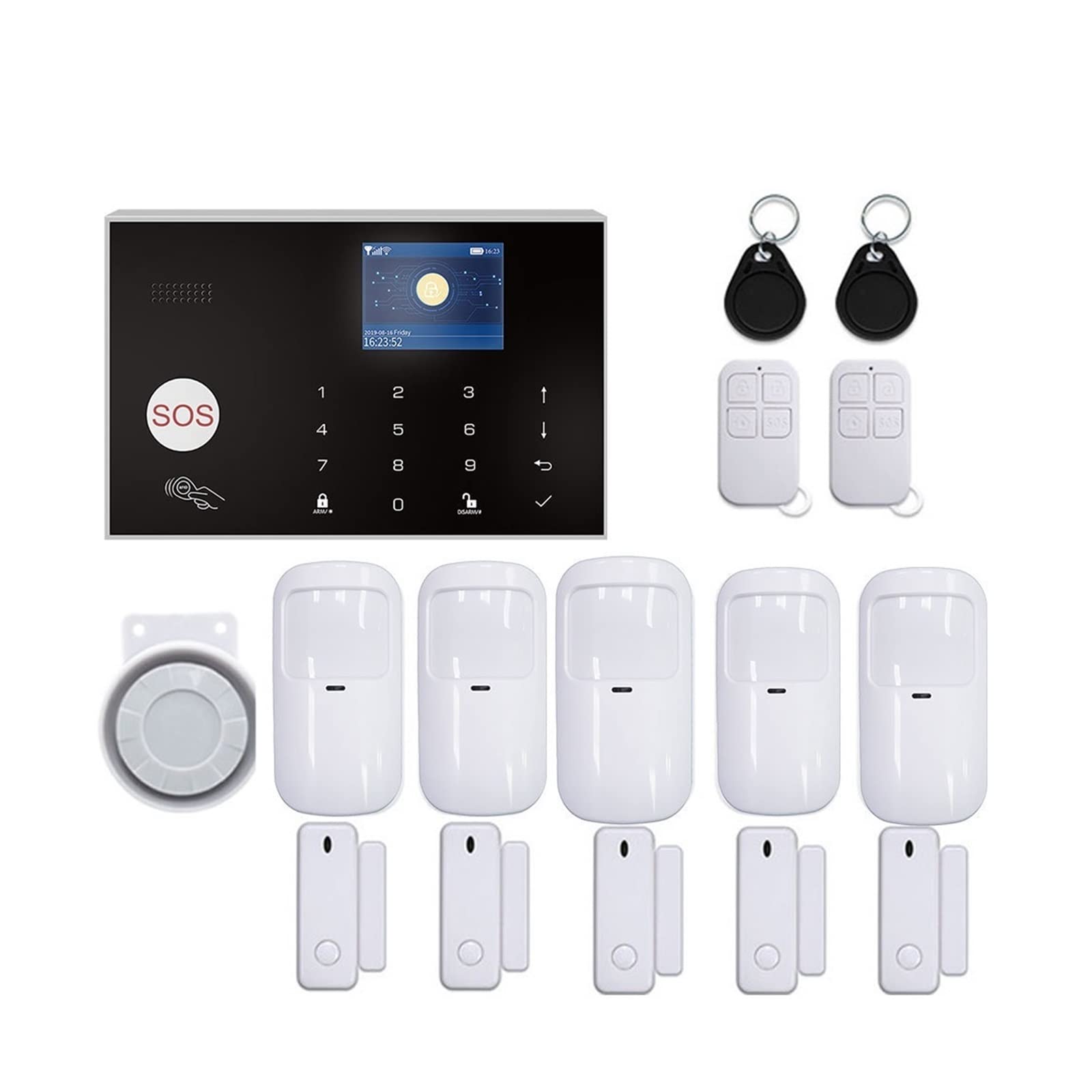 G30 Système d'alarme de sécurité WiFi Tuya GSM Home Famber Apps Control with Wireless Motion Reject Detector Detector Alarm Kit(G30-F)