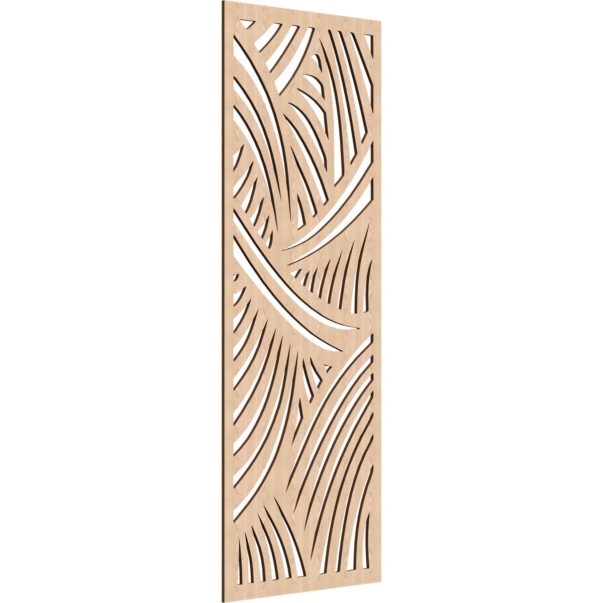 31 3/8"W x 79 3/8"H x 3/8"T Chester Decorative Fretwork Wood Wall Panels, Red Oak