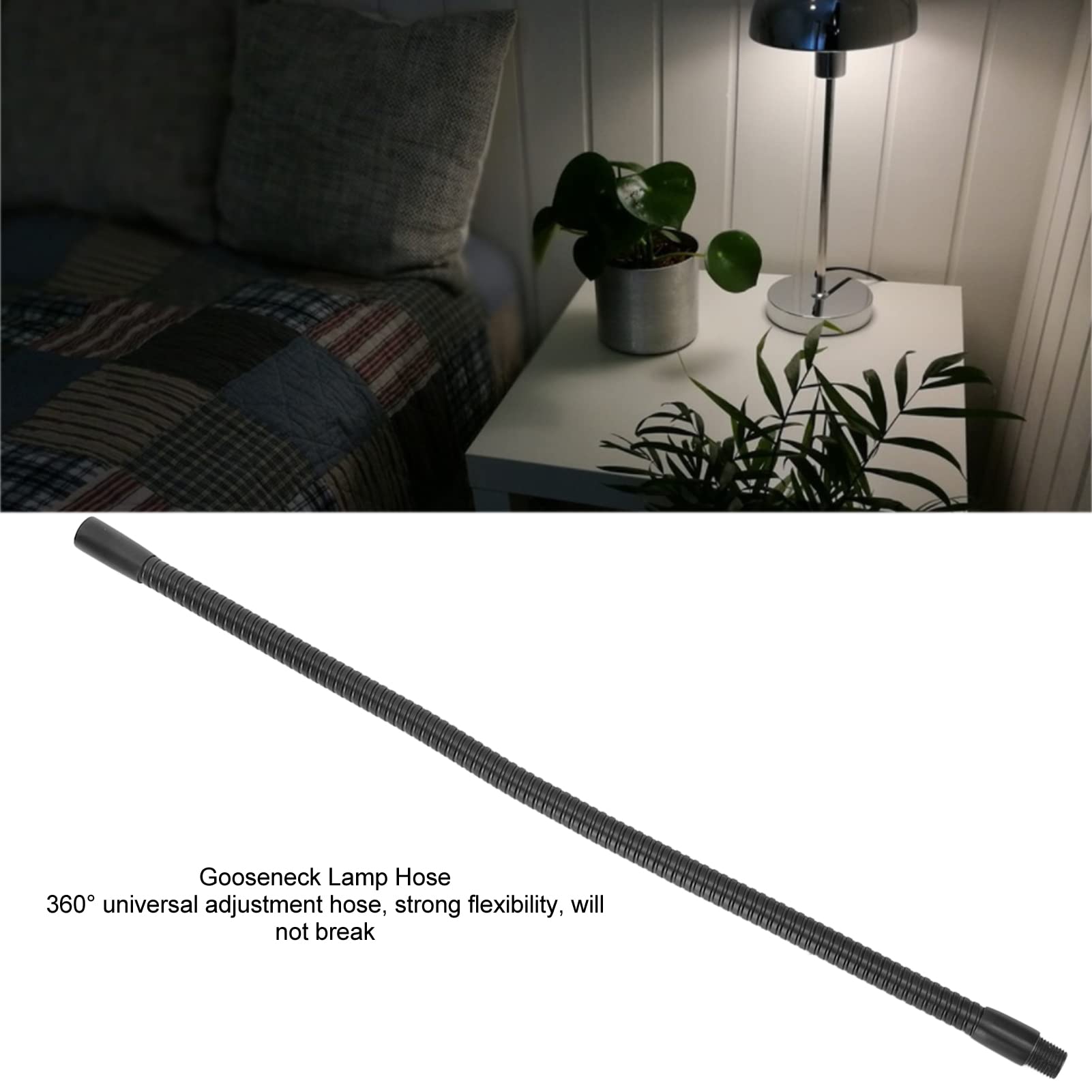 Tubo Flessibile per Lampada, 4 Pezzi Tubo Flessibile per Lampada a Collo di Cigno Calibro 10 Mm Universale Regolare per Montaggio Illuminazione (30cm)