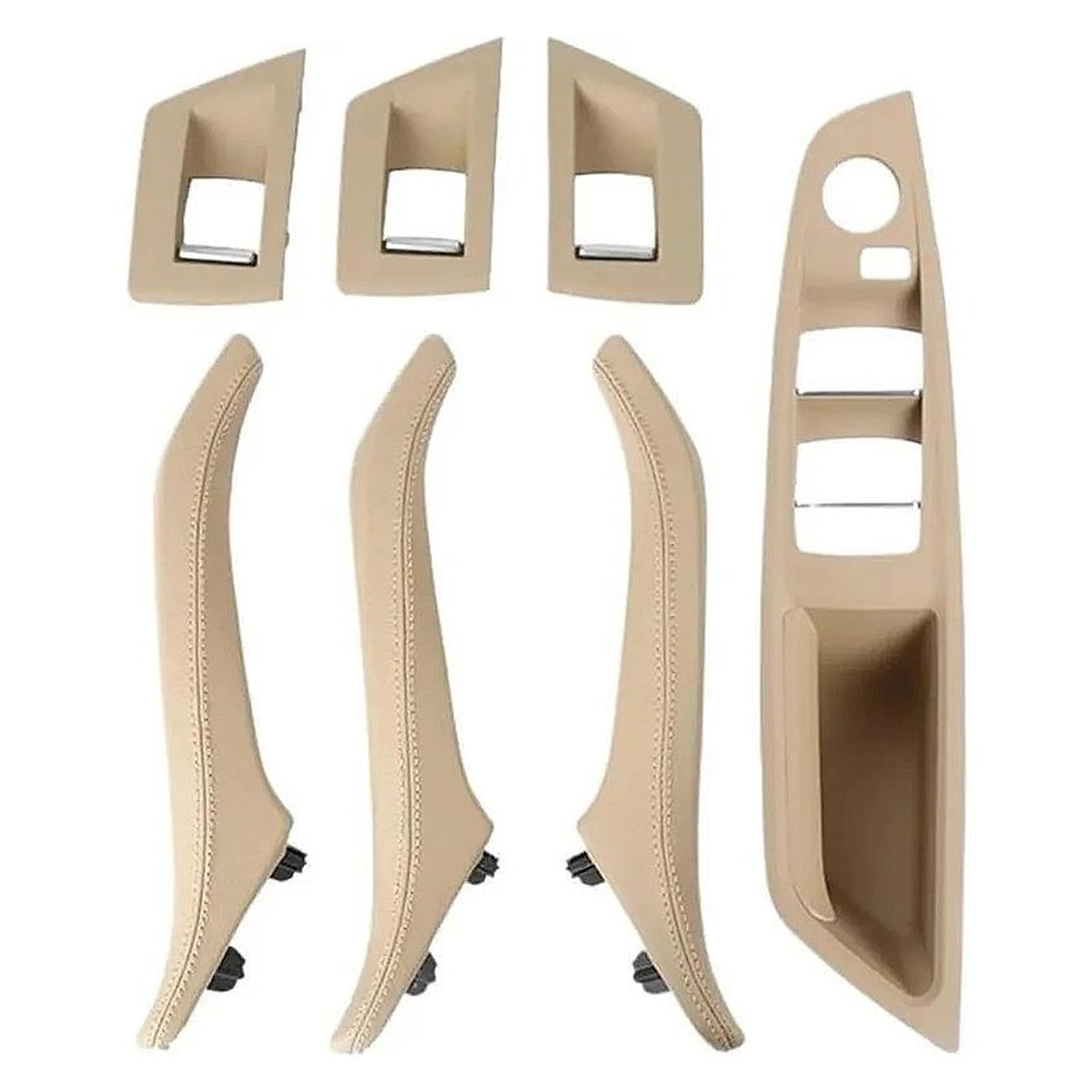 Trqiimpbh Beige Car Interior Door Handles 51417225867 51417225866 For 5 Series For F10 For F11 For 520I For 523I For 525I 2010-2017 Front Right Interior Door Handle(Beige)