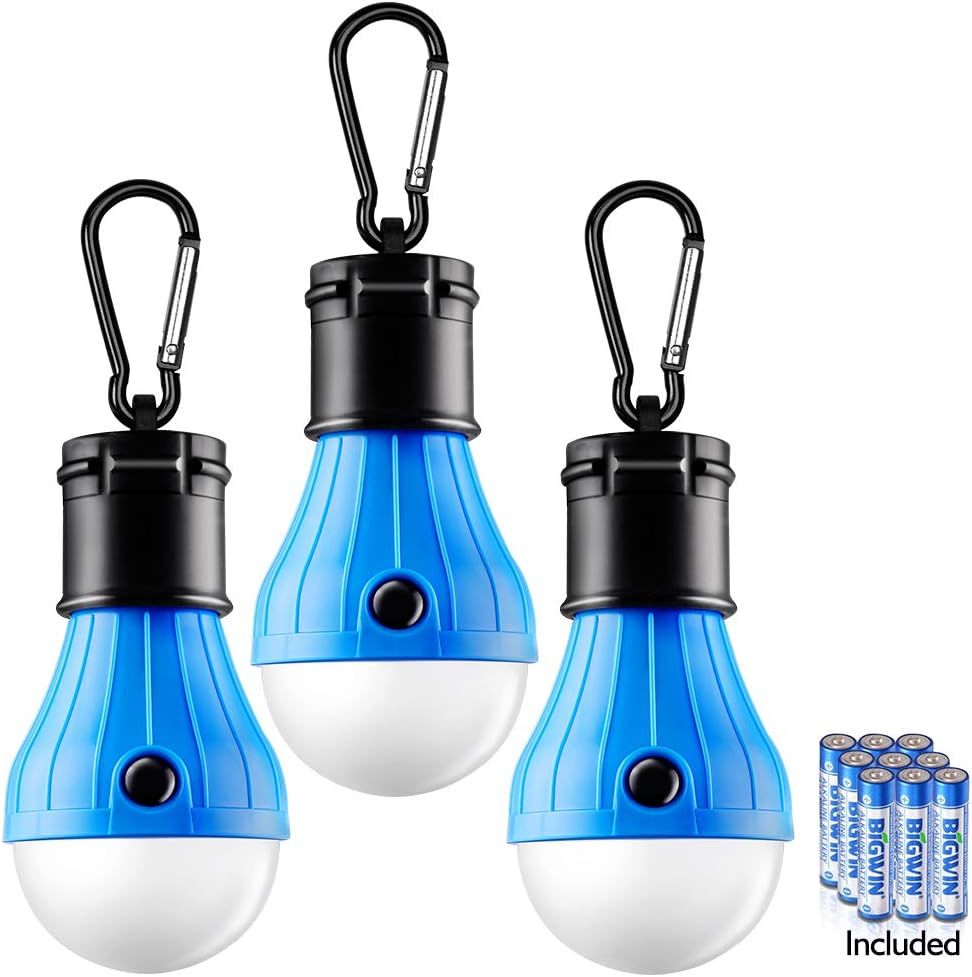 FLY2SKY Blue Camping Light Tent Light Portable Rechargeable LED Camping Light Survival Gear Camping Accessories Camping Equipment for Hiking Backpacking Fishing Hurricane Emergency Outage