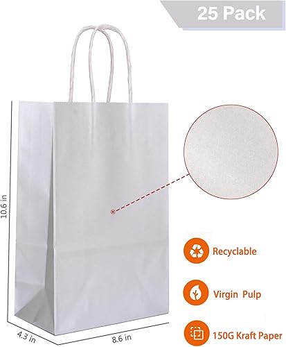 Miniatura 98 de Azowa - Bolsas de papel de estraza con asas para cosas para fiestas, para llevar regalos también