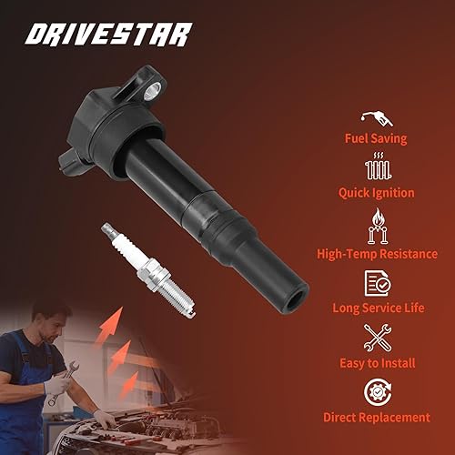 Miniatura 3 de DRIVESTAR Juego de 4 bobinas de encendido UF651 y bujías de encendido compatibles con 1.8L 2.0L L4 2012-2016 Hyundai Elantra/Coupe/GT/Tucson,