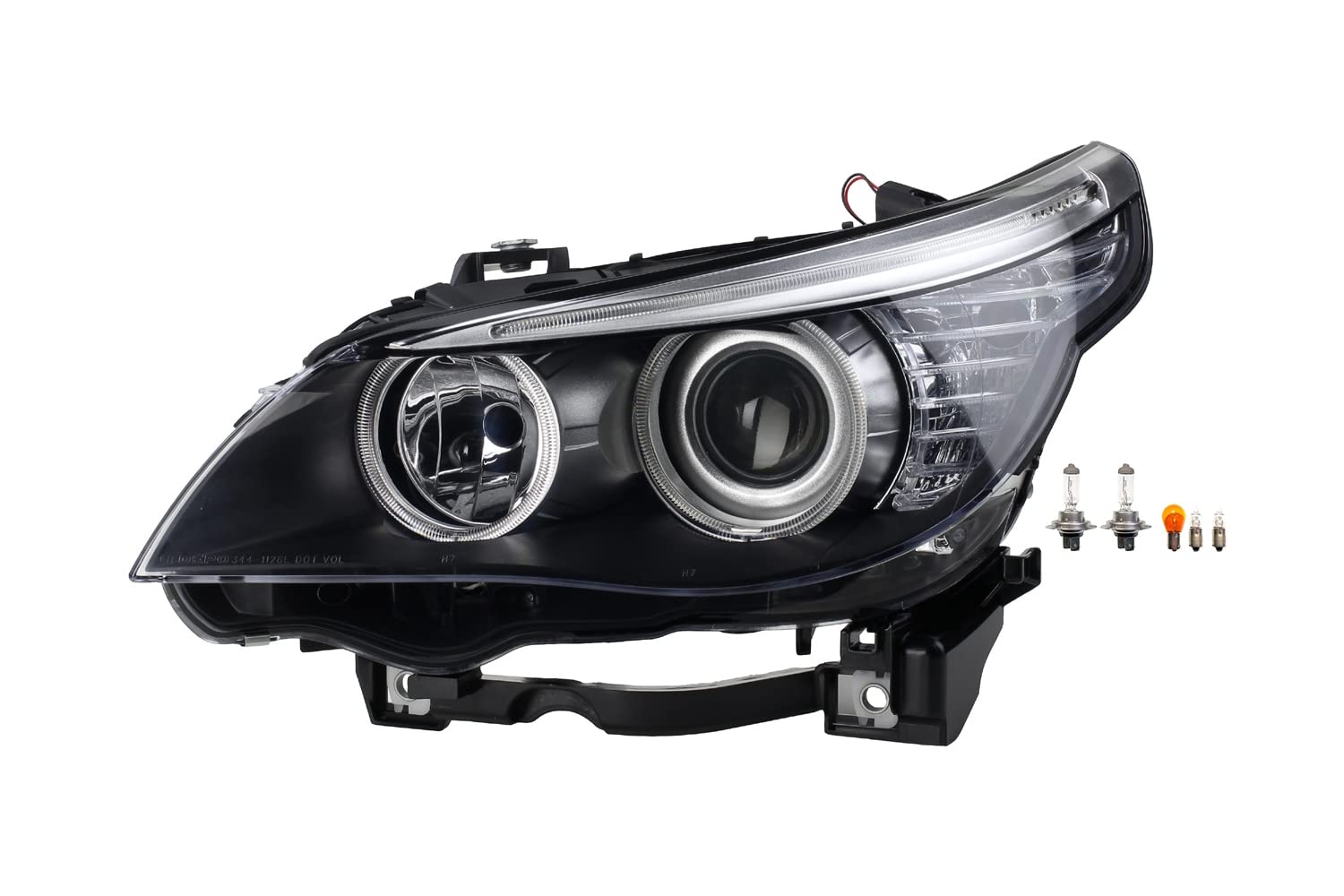 Faro alogeno adatto per BMW Serie 5 E60 E61 04/07-03/10 Lampadina sinistra