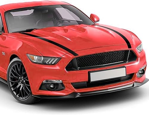 Miniatura 21 de Calcomanía de vinilo para capó de automóvil, diseño de rayas, compatible con Ford Mustang Coupe Convertible Shelby GT GT500 GT350 S550 2005-Present