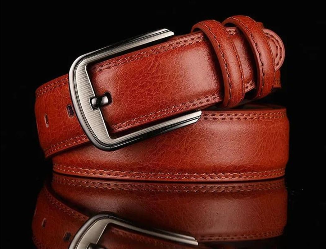 Men's Genuine Leather Business Belt Designer Waistband Pin Buckle Casual Jeans Accessories For Adults