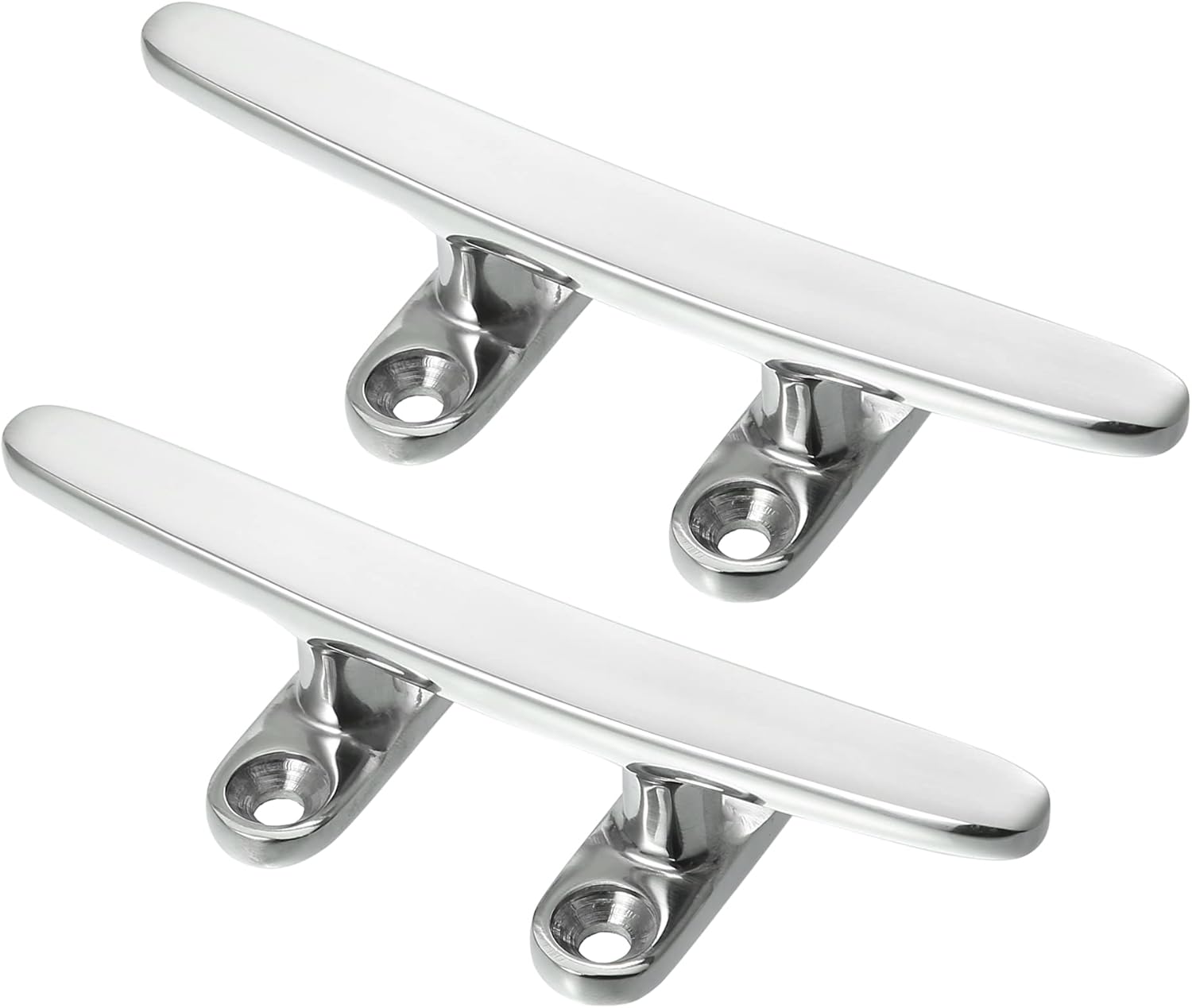 X AUTOHAUX 2pcs 5″ Flagpole Cleat Hook Deck Cleats Rope Cleat Stainless