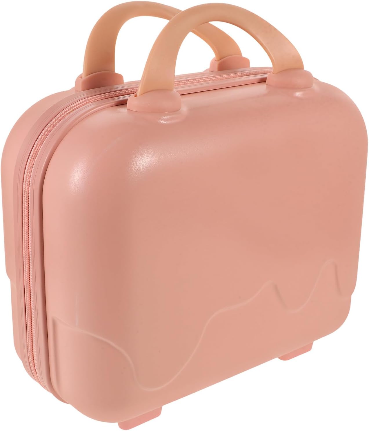 Uonlytech Hard Shell Cosmetic Case Small Portable Makeup Organizer Mini Abs Suitcase Travel Train Case for Women Carrying Beauty Essentials