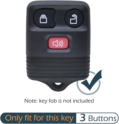 Miniatura 2 de Funda de silicona para llavero de 3 botones, protector sin llave compatible con Ford E150 E250 E350 F150 F250 F350 Edge Escape Expedition Explorer