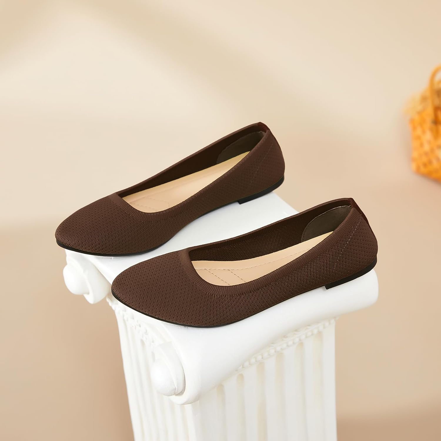Women’s Ballet Flats Shoes Comfortable Mesh Pointed Toe Slip On Dress Shoes