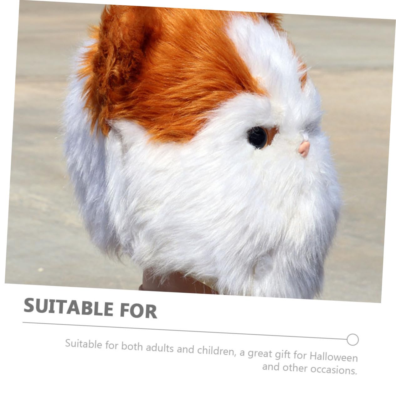 BESPORTBLE Maschera Gatto Mezza Faccia in Lattice e Tessuto Felpato Decorativa Per Cosplay e Feste in Maschera Adatta Adulti e Ragazzo