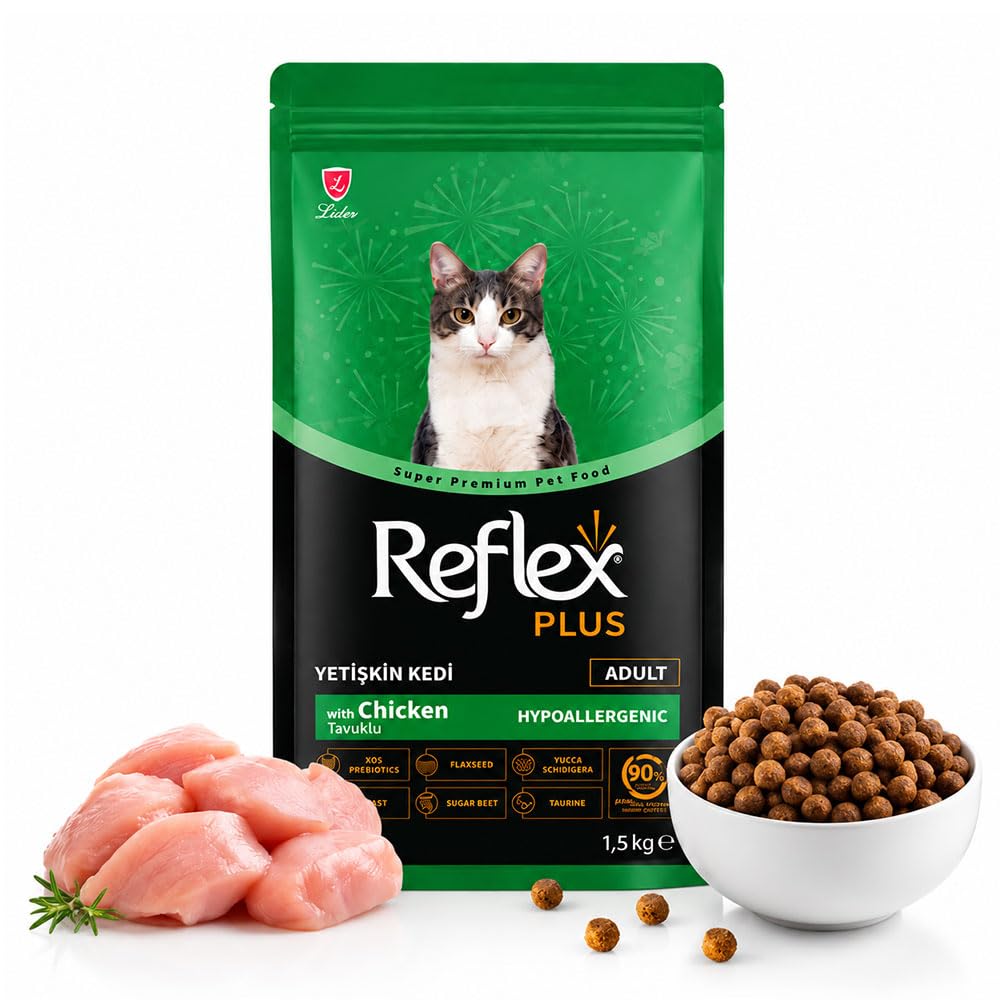 Reflex Plus Adult Dry Cat Food with Chicken, Complete & Balanced Nutrition for Adult Cats, Supports Immunity, Digestion, Healthy Skin & Coat, 400 g-image-6