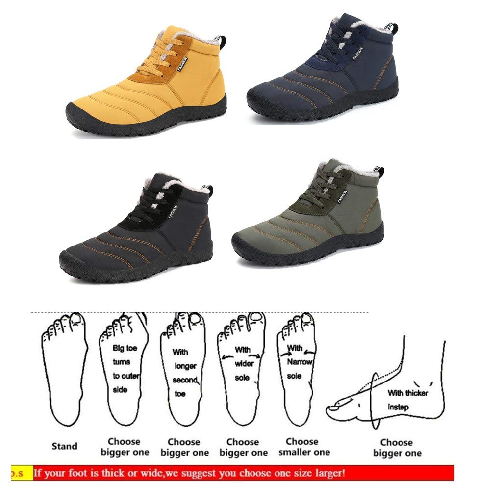 Krótkie buty damskie, Popoti buty śniegowe unisex zimowe ocieplacze kostki ciepłe płaskie antypoślizgowe buty na zewnątrz