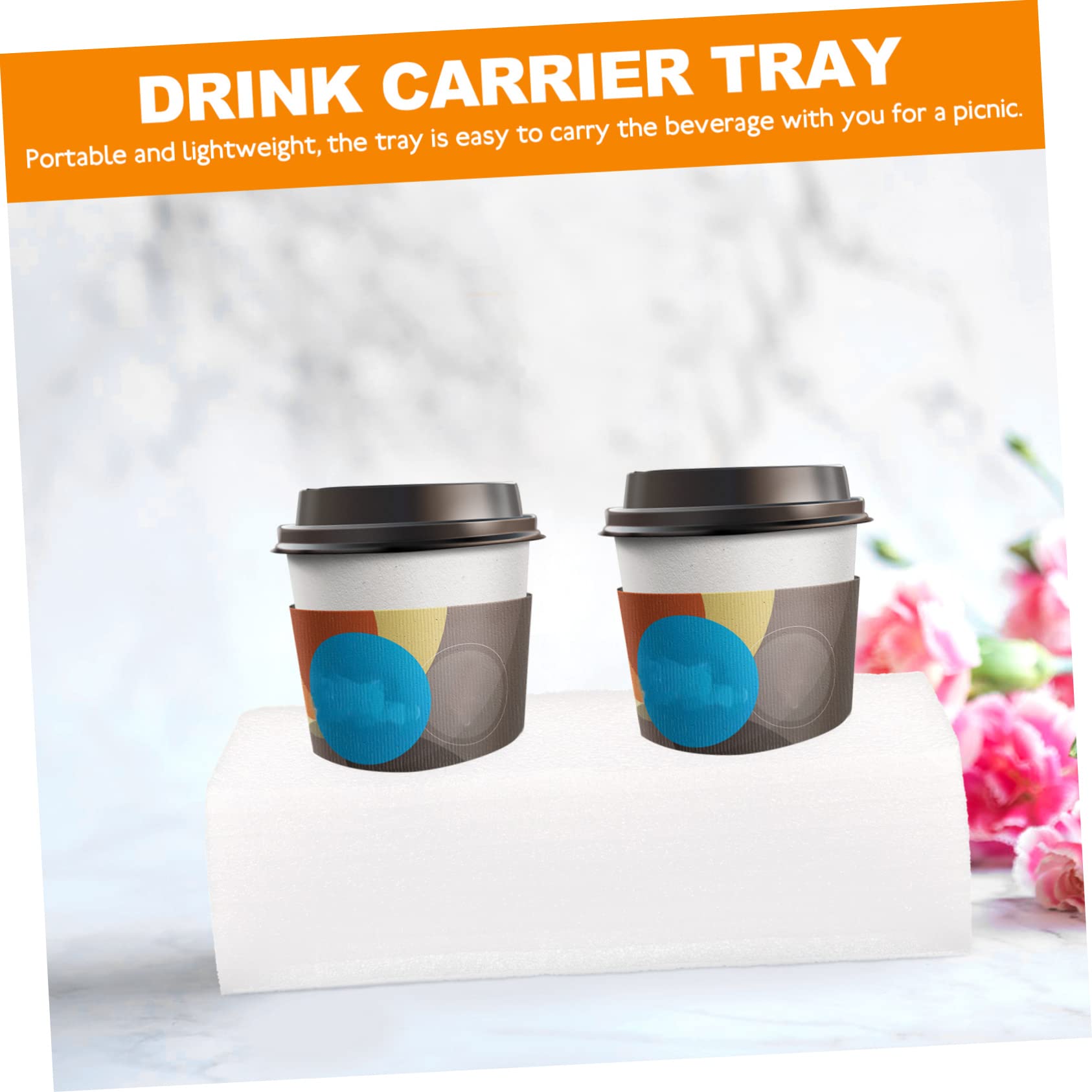 Anneome 4piezas Portavasos De Café Soporte Para Bebidas De Bandeja De Bebidas Para Comida Para Café y Frías