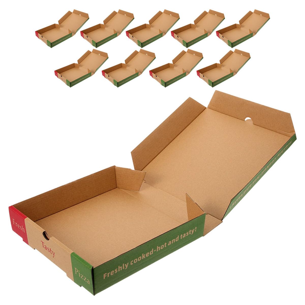 Beaupretty 20 Cajas de Pizza de Cartón Plegables de 7 Pulgadas para Almacenamiento y Fiestas, Diseño Conveniente para Llevar y Material Papel Resistente
