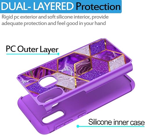 Miniatura 3 de Tothedu Funda para Galaxy A10E, Samsung A10E Funda para teléfono para niñas y mujeres, absorción de golpes de doble capa, funda protectora