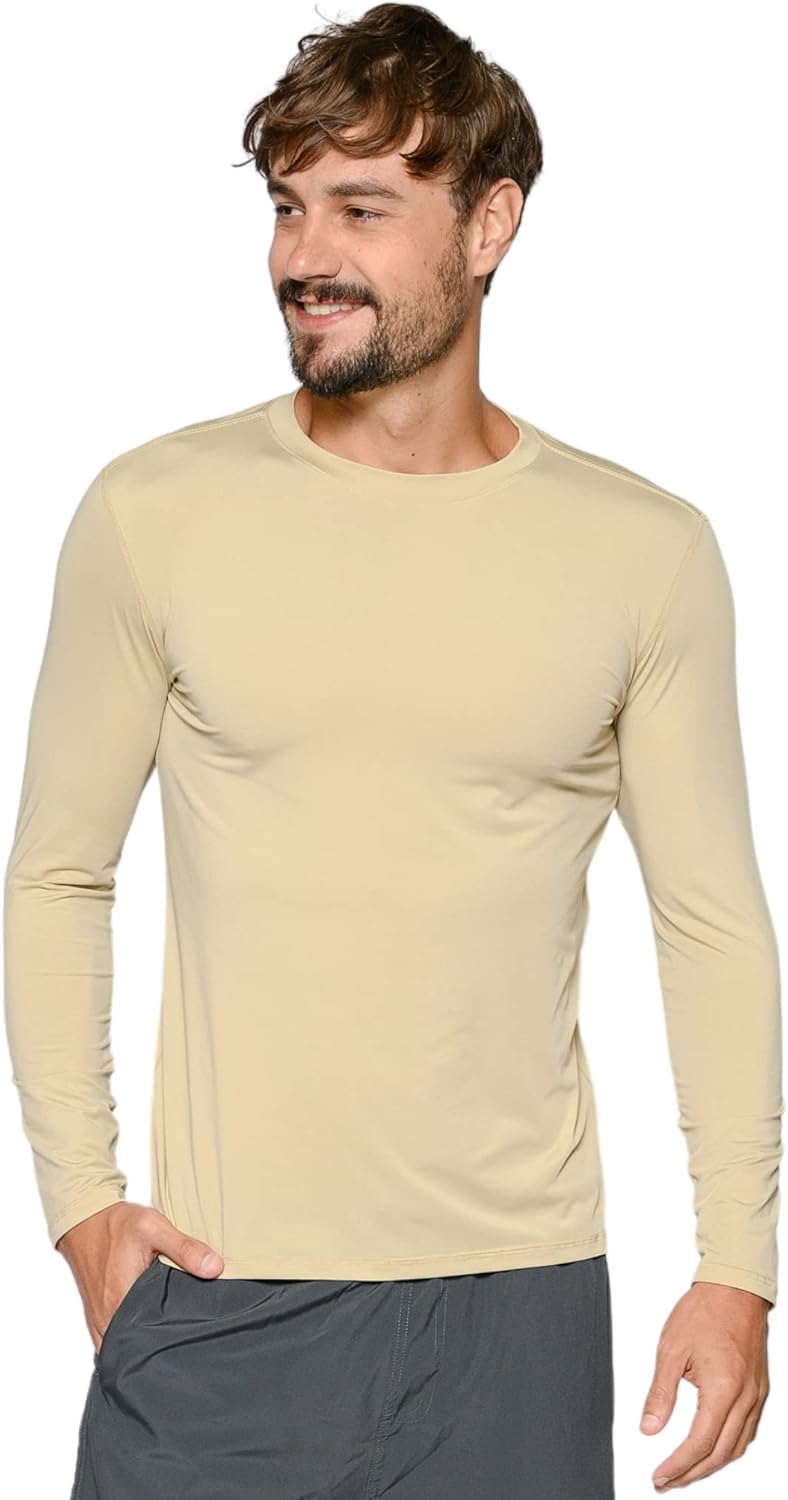 INGEAR Men's UPF 50+ Long Sleeve Sun Shirt Rash Guard & Fishing Shirt for Men UV Protection | Moisture-Wicking | Quick-Dry
