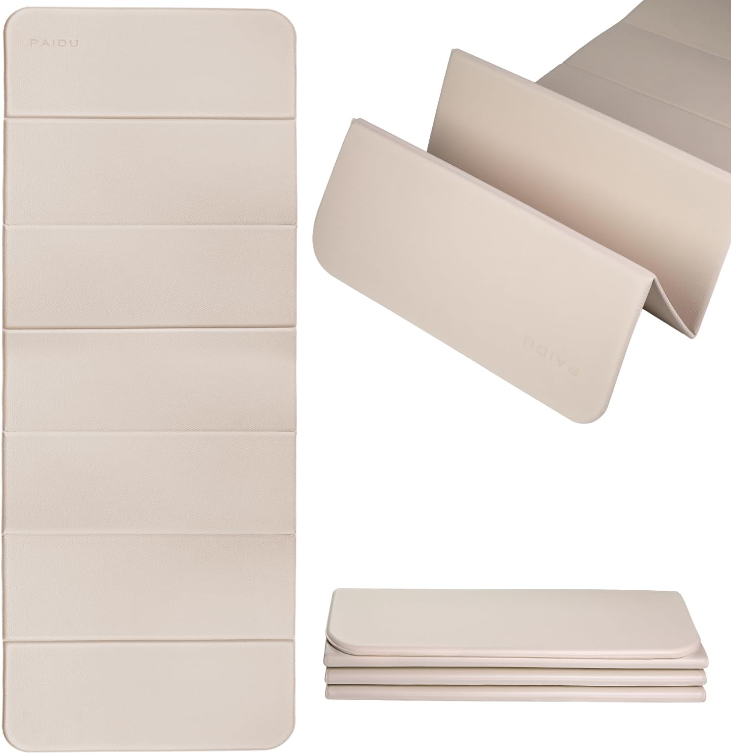 Foldable Yoga Mat - 10mm Extra Thick, 75"26" Non-Slip Exercise Fitness Mat | SGS Eco-Certified, Portable for Yoga/Pilates/Studio/Home Workout - Image 8