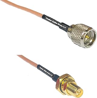 0.5 feet RG316 Mini UHF Male to RP-SMA Female O-Ring RF Pigtail Coaxial Cable
