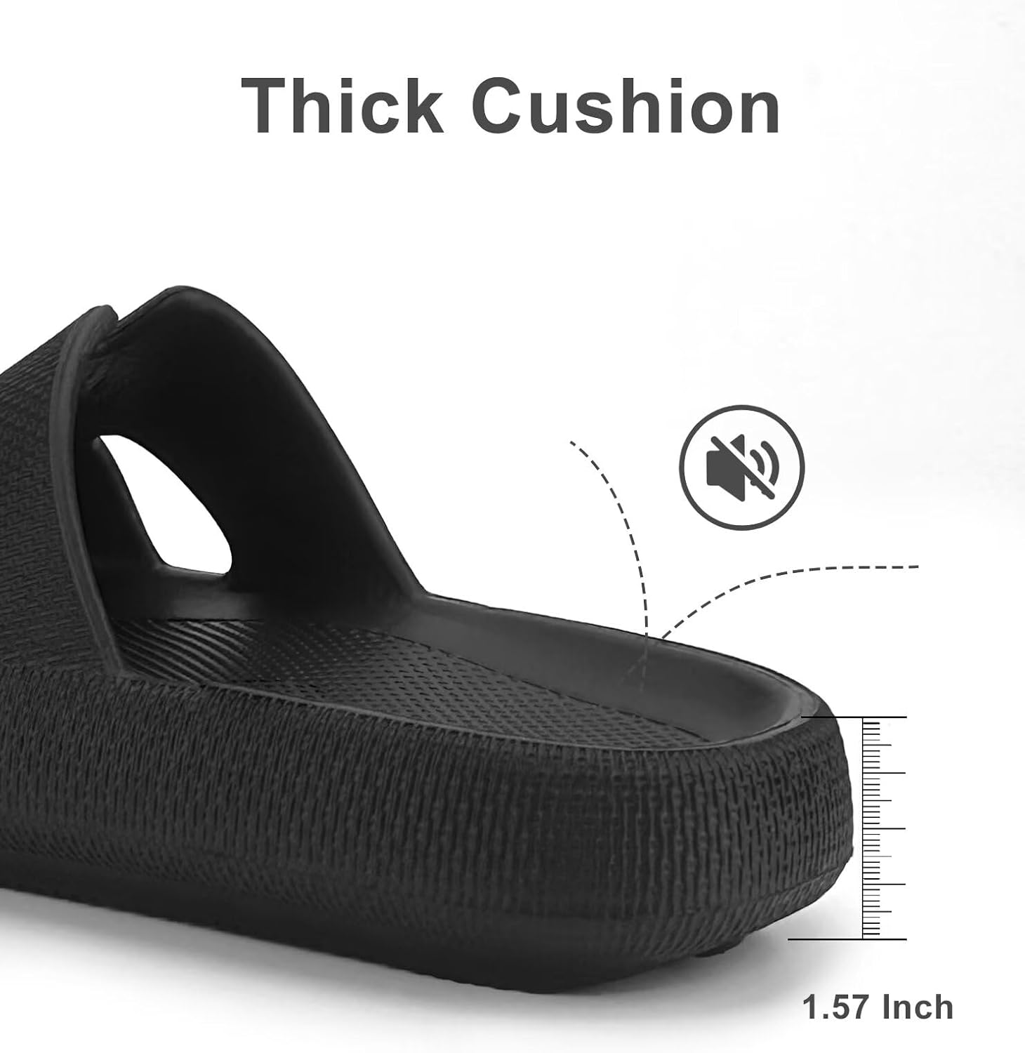 Haifago Cloud Slides for Women and Men Cushion Recovery Pillow Sandals, Memory Foam House Shower Slippers for Woman Comfort Platform Non-Slip - Image 4