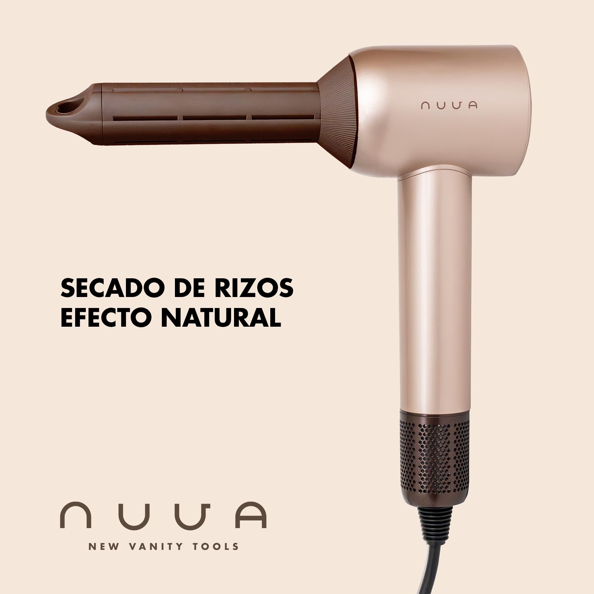 Nuva Hype by Energy Sistem – Secador de pelo 1600W motor BLDC 110000 rpm – Iones negativos anti-frizz – Boquillas magnéticas – Aire frío inteligente – Secado rápido volumen raíces