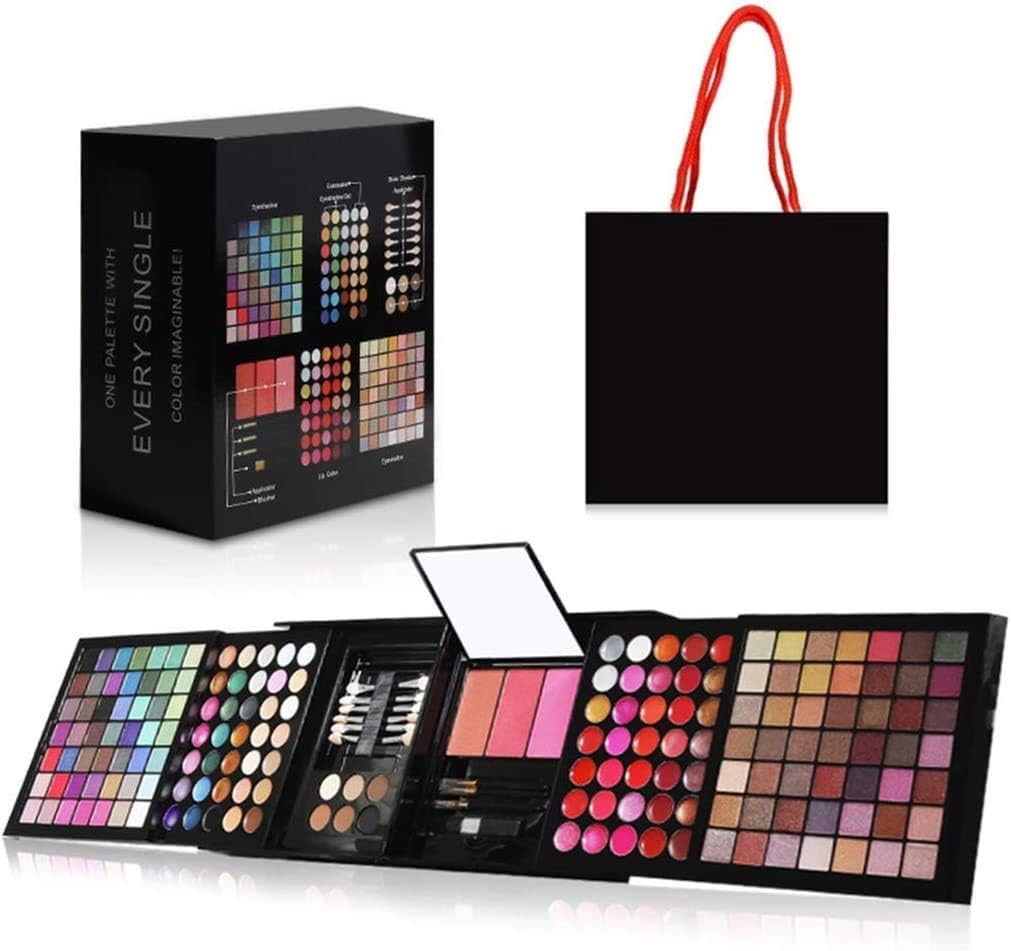 Professional Makeup Set with Full 177 Color Including Eyeshadow Palette Blush Lip Gloss Concealer, All In One Makeup Kit for Women Full Kit with Mirror and Applicators (177 Colors)