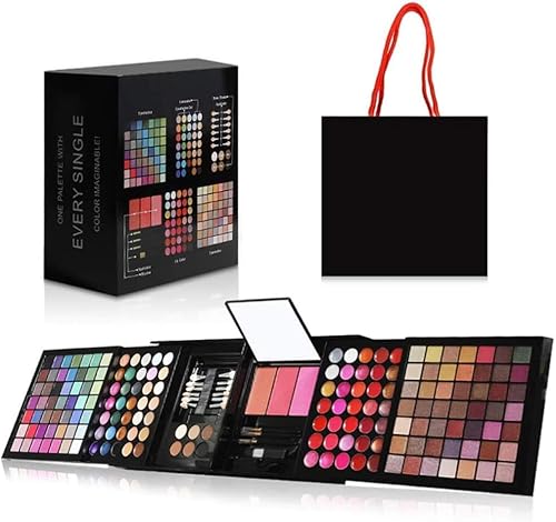 Juego de maquillaje profesional con 177 colores completos que incluye paleta de sombras de ojos, rubor y brillo de labios, kit de maquillaje todo en
