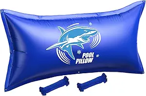 Pool Pillows for Above Ground Pools 4x8 Ft - Heavy Duty Pool Cover Pillow Float for Closing Winter, Extra Durable 0.4mm PVC Winter Pool Air Pillow, Includes 2x25ft Rope, Blue