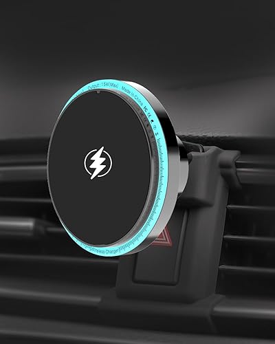 BEHAVE Cargador de coche inalámbrico magnético para Honda CRV 2017-2021, soporte de carga rápida de 15 W compatible con funda MagSafe, iPhone,