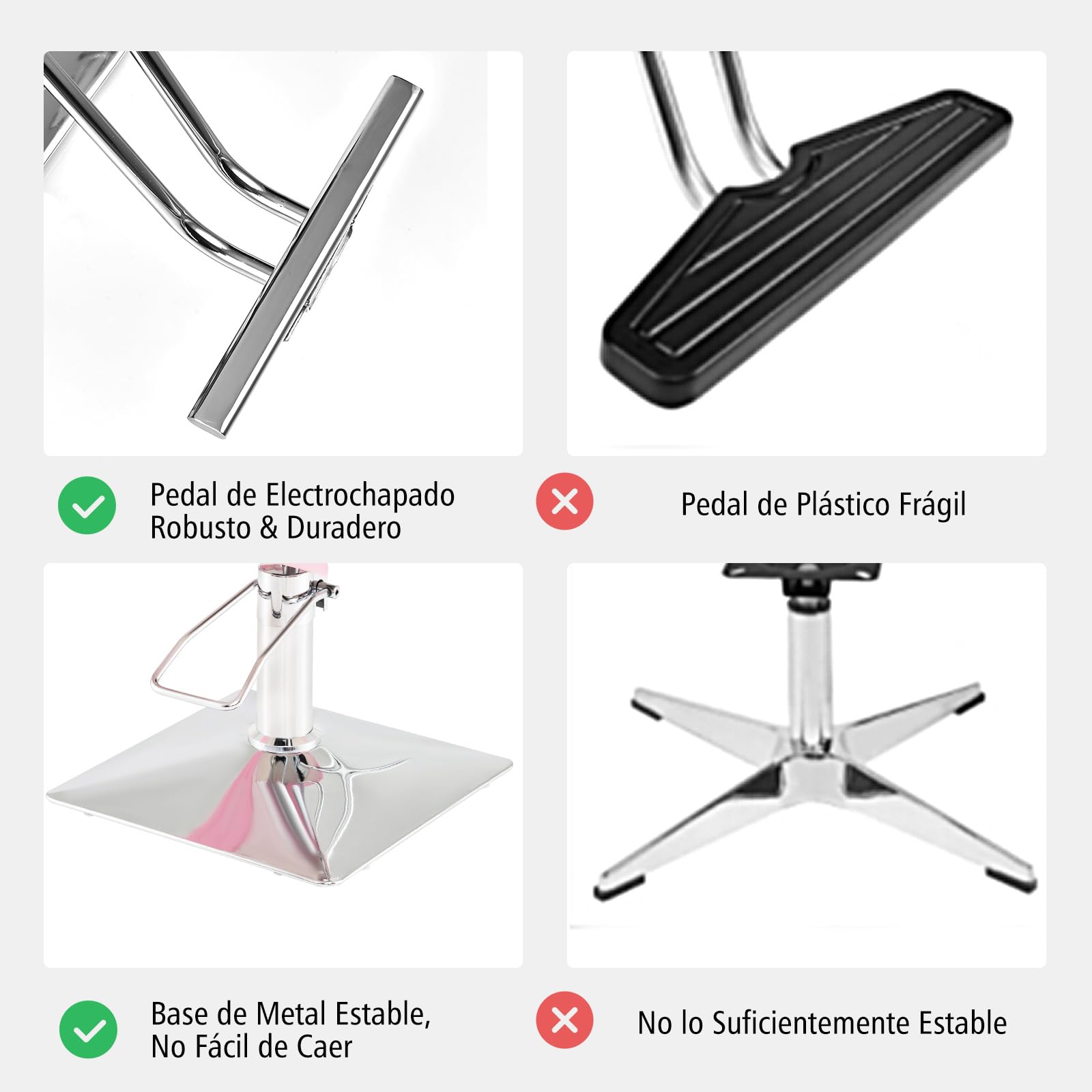 COSTWAY Silla de Peluquería con Bomba Hidráulica, Silla de Peluquería con Giro de 360°y Base Galvanizado, Altura Ajustable de 15 cm,Capacidad 150 kg, Silla de Salón Belleza para SPA, Barbería (Rosa)