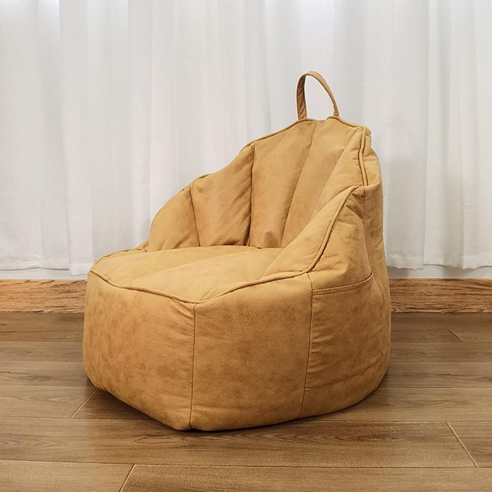 Lazy Sofa Bean Bag Cover Cute Shell Shape Waterproof Fabric Bedroom Living Room Single Bean Bag Cover Tatami Dropshipping(Gray)