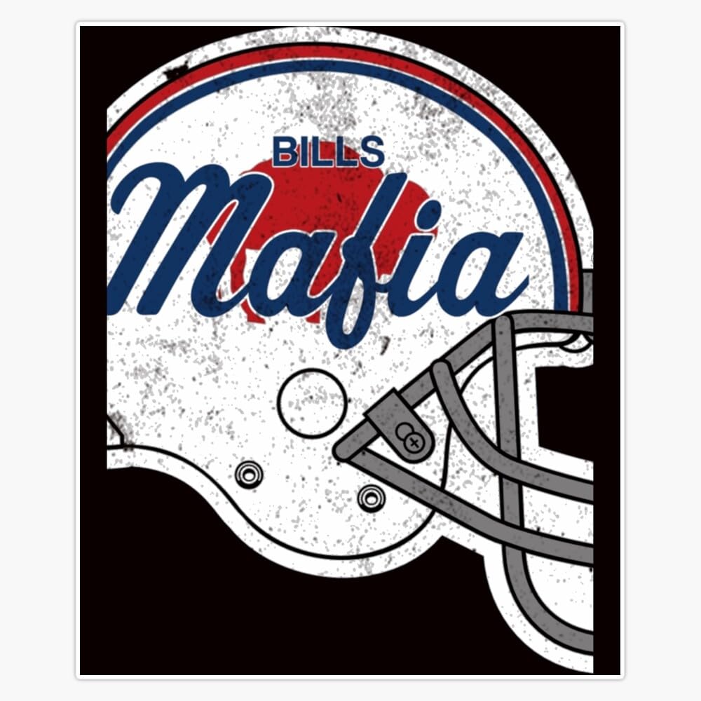 Bills Mafia Helmet - Buffalo Sticker Decal Car Window Water Bottle 5"