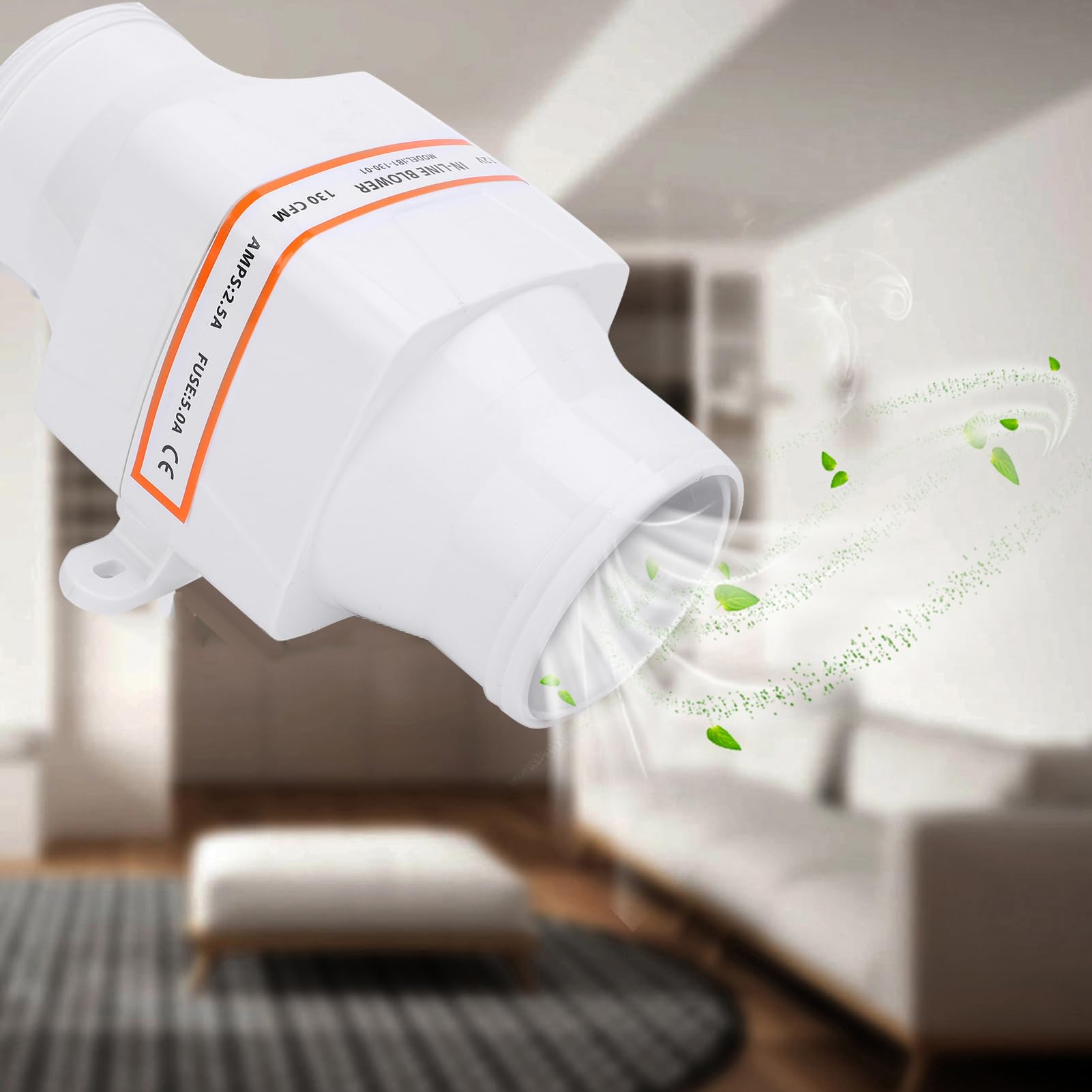 Ventilateur de Ventilation en Ligne à 3 Pouces, Un Navire pour Un Navire et Un Ventilateur de Course Calme pour Le Yacht et la Caravane, Le Ventilateur RV, l'extracteur de Champignons, RV