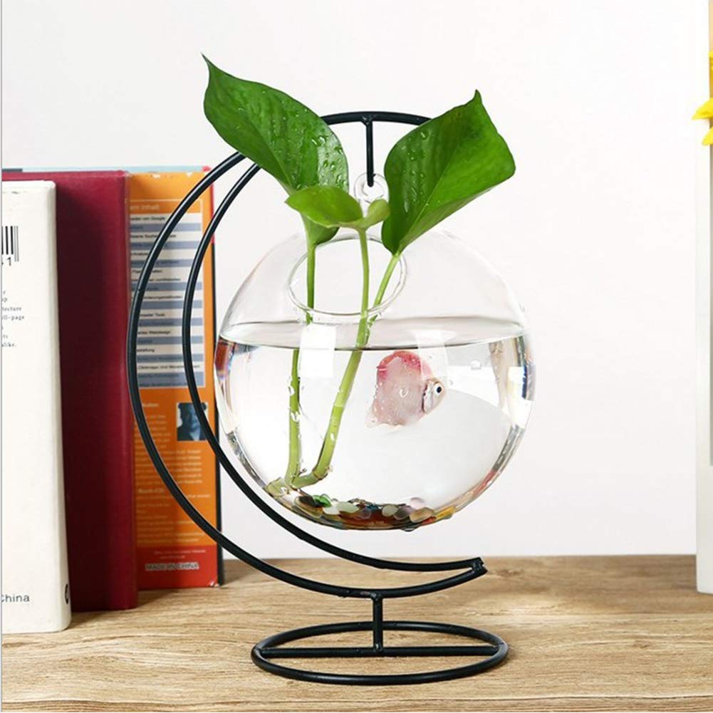 YEARCHY Iron Ornament Display Stand – 14.5x8 Inch Hanger Rack For Christmas Ornaments, Air Plants & Terrariums